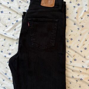 Levi's Ribcage Straight Black Jeans